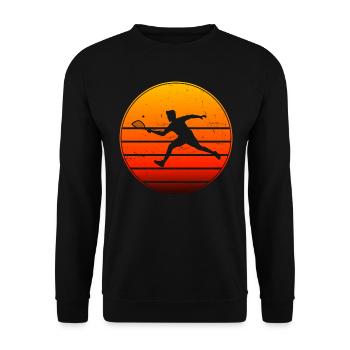 Men's Racquetball Racquetball Play Pickleball - Unisex Sweatshirt - black - Front - Alina (178cm) & Michal (187cm)