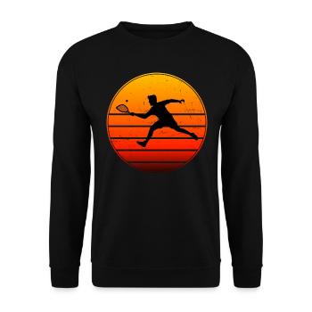 Men's Racquetball Pickleball Play Pickleball - Unisex Sweatshirt - black - Front - Alina (178cm) & Michal (187cm)