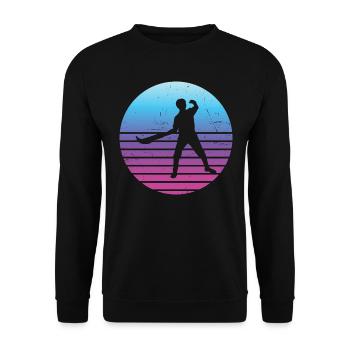 Jai Alai Pelote Basque Hommes Pelote Femmes - Sweat-shirt Unisexe - noir - Devant - Alina (178cm) & Michal (187cm)