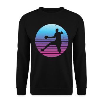 Jeux de Handball Handball Femmes Handball Hommes - Sweat-shirt Unisexe - noir - Devant - Alina (178cm) & Michal (187cm)