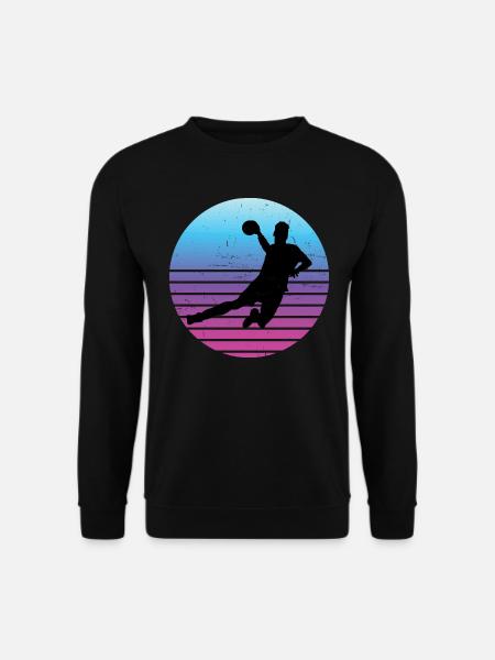 Handballspieler Damen Herren Handball Handballer - Unisex Pullover - Schwarz