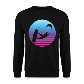 Kitesurfing Men's Kite Kite Kitesurf Kitesurfer - Unisex Sweatshirt - black - Front - Alina (178cm) & Michal (187cm)