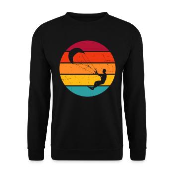Kitesurf Hommes Femmes Kitesurfer Kitesurfer - Sweat-shirt Unisexe - noir - Devant - Alina (178cm) & Michal (187cm)
