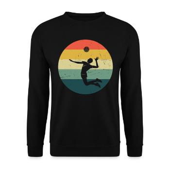 Beach Volley Women's Volley Volleyball - Unisex Sweatshirt - black - Front - Alina (178cm) & Michal (187cm)