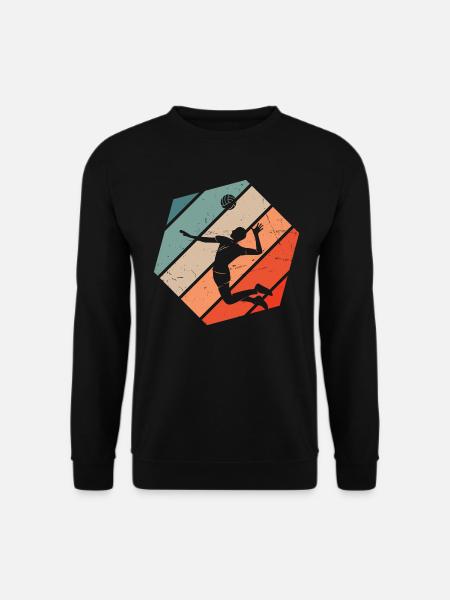 Herren Volley Beachvolleyball Volleyballspieler - Unisex Pullover - Schwarz