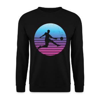 Men's Football Playing Women's Football Spit - Unisex Sweatshirt - black - Front - Alina (178cm) & Michal (187cm)