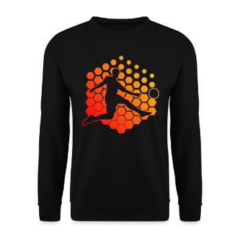 Football players Football Women's football - Unisex Sweatshirt - black - Front - Alina (178cm) & Michal (187cm)