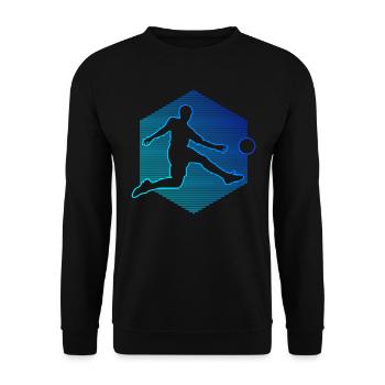 Jouer au football féminin - Sweat-shirt Unisexe - noir - Devant - Alina (178cm) & Michal (187cm)
