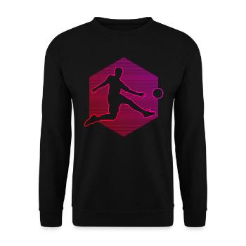 Joueuse de football masculin Joueuse de football - Sweat-shirt Unisexe - noir - Devant - Alina (178cm) & Michal (187cm)
