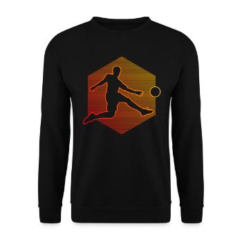 Football Men's Football Women Footballers - Unisex Sweatshirt - black - Front - Alina (178cm) & Michal (187cm)