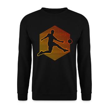 Men's Football Matches Women's Football Players - Unisex Sweatshirt - black - Front - Alina (178cm) & Michal (187cm)