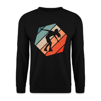 Rollerskate RollerSkaten Roller Skate Femmes - Sweat-shirt Unisexe - noir - Devant - Alina (178cm) & Michal (187cm)