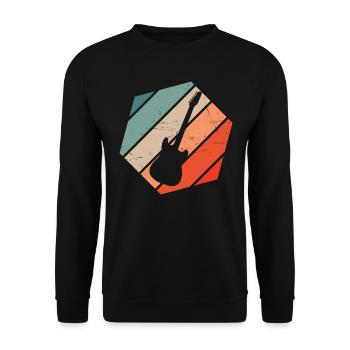 Guitariste Hommes Femmes Guitare Guitare Gitarris - Sweat-shirt Unisexe - noir - Devant - Alina (178cm) & Michal (187cm)