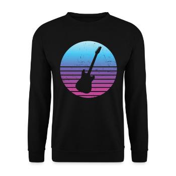 Guitar Guitar Player Guitarist Men's Guitar - Unisex Sweatshirt - black - Front - Alina (178cm) & Michal (187cm)