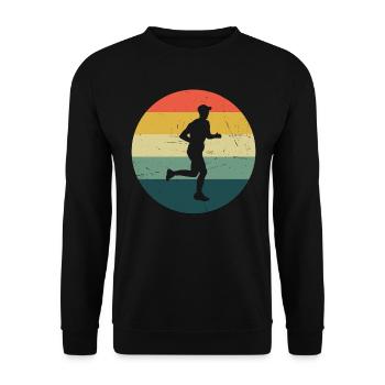 Marathon Masculin Marathon de Course à Pied Femmes - Sweat-shirt Unisexe - noir - Devant - Alina (178cm) & Michal (187cm)