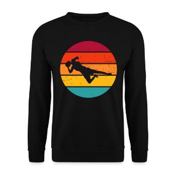 Footballer Men's Female Footballer Football Goalkeeper - Unisex Sweatshirt - black - Front - Alina (178cm) & Michal (187cm)