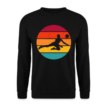 Volleyball Hommes Volley-ball Joueurs Volley-ball Volley-ball - Sweat-shirt Unisexe - noir - Devant - Alina (178cm) & Michal (187cm)