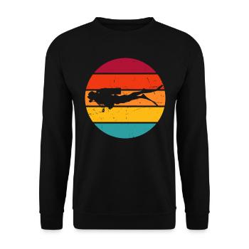 Scuba Diver Scuba Taucher Herren Scuba Tauchen - Unisex Pullover - Schwarz - Vorne - Alina (178cm) & Michal (187cm)
