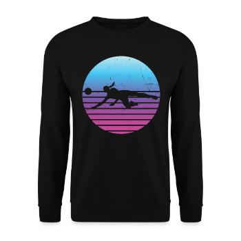 Men's volleyball players Volleyball games Volleyballsp - Unisex Sweatshirt - black - Front - Alina (178cm) & Michal (187cm)
