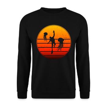 Men's Diving Women Scuba Diver Diver - Unisex Sweatshirt - black - Front - Alina (178cm) & Michal (187cm)