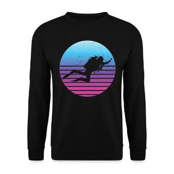 Plongée libre Scuba Diver Plongée Hommes - Sweat-shirt Unisexe - noir - Devant - Alina (178cm) & Michal (187cm)