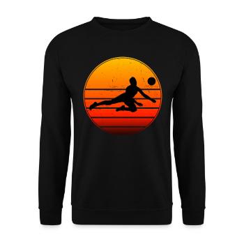 Volleyball Men's Volleyball Volleyball - Unisex Sweatshirt - black - Front - Alina (178cm) & Michal (187cm)