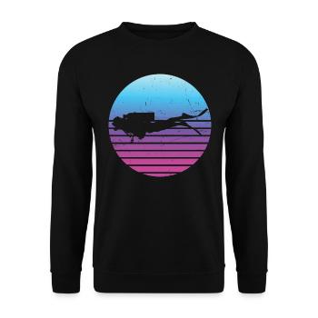 Plongeur Plongée Libre Hommes Plongée Sous-Marine Plongée - Sweat-shirt Unisexe - noir - Devant - Alina (178cm) & Michal (187cm)