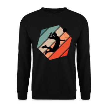 Volleyball féminin Joueur de volleyball masculin - Sweat-shirt Unisexe - noir - Devant - Alina (178cm) & Michal (187cm)