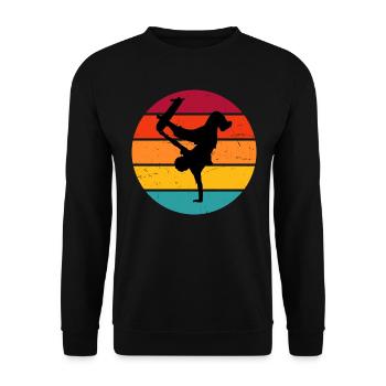Skateboarder Skater Femmes Skateboard Hommes - Sweat-shirt Unisexe - noir - Devant - Alina (178cm) & Michal (187cm)