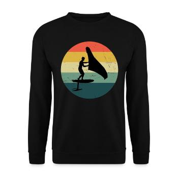foil hydroptère femmes wingsurf wingfoil - Sweat-shirt Unisexe - noir - Devant - Alina (178cm) & Michal (187cm)