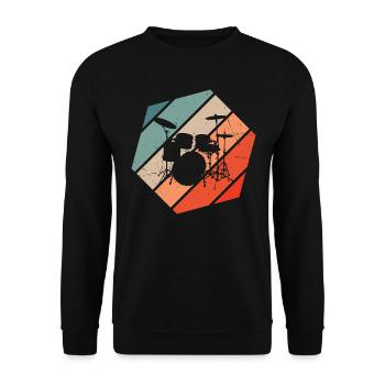 Drummer Drummer Drumming Drums - Unisex Sweatshirt - black - Front - Alina (178cm) & Michal (187cm)