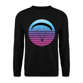 Paraglider Gleitschirm Paragleiten Paragliding - Unisex Sweatshirt - black - Front - Alina (178cm) & Michal (187cm)
