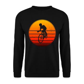 Rennrad Damen Herren Roadbike Rennradfahren - Unisex Pullover - Schwarz - Vorne - Alina (178cm) & Michal (187cm)