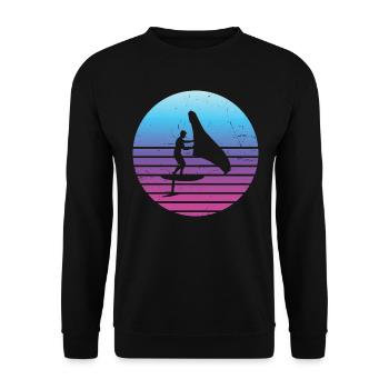hydroptère Femmes wingfoil foilwing Hommes wingsurf - Sweat-shirt Unisexe - noir - Devant - Alina (178cm) & Michal (187cm)