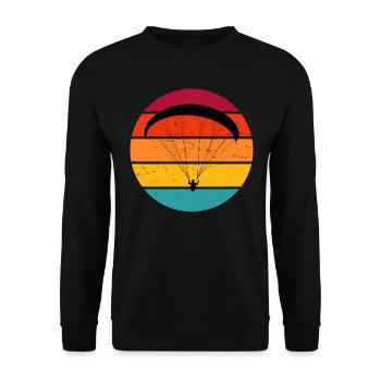 Paragliding Paragleiten Herren Damen Paraglider - Unisex Pullover - Schwarz - Vorne - Alina (178cm) & Michal (187cm)
