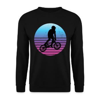 BMX Vélo Hommes BMX Garçons BMX Cyclisme - Sweat-shirt Unisexe - noir - Devant - Alina (178cm) & Michal (187cm)
