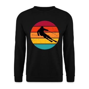 Skifahren Skifahrer Freestyle Skifahrer - Unisex Pullover - Schwarz - Vorne - Alina (178cm) & Michal (187cm)