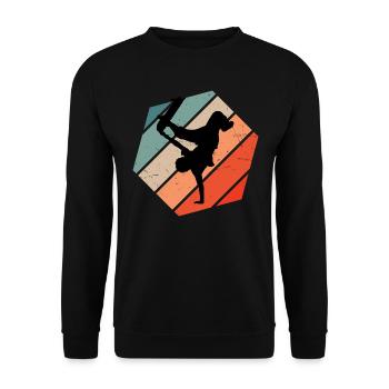 Skater Hommes Skateboarder Skateboard Skateboard Patinage - Sweat-shirt Unisexe - noir - Devant - Alina (178cm) & Michal (187cm)