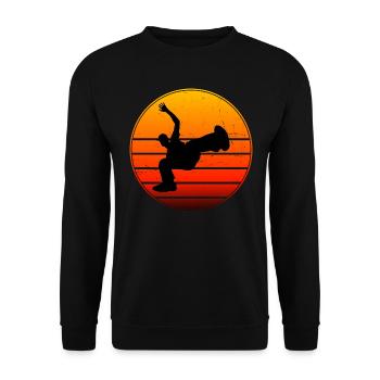 Men's Women Breakdance Bboy Hip Hop Hiphop - Unisex Sweatshirt - black - Front - Alina (178cm) & Michal (187cm)