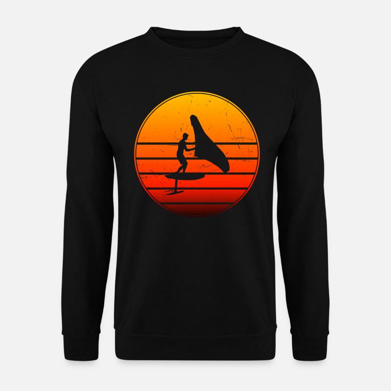 wingsurfen wingfoil foilwing Women hydrofoil - Unisex Sweatshirt - black