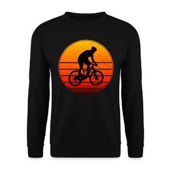 Cyclisme VTT Homme Cycliste Vélo de montagne pour femme - Sweat-shirt Unisexe - noir - Devant - Alina (178cm) & Michal (187cm)