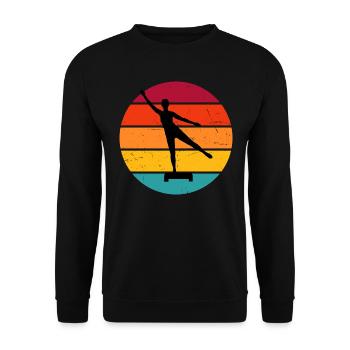 Women's Physical Gymnastics Fitness Strength Training Aerobi - Unisex Sweatshirt - black - Front - Alina (178cm) & Michal (187cm)