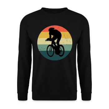 Rennradfahren Rennradfahrer Herren Road Bike - Unisex Pullover - Schwarz - Vorne - Alina (178cm) & Michal (187cm)