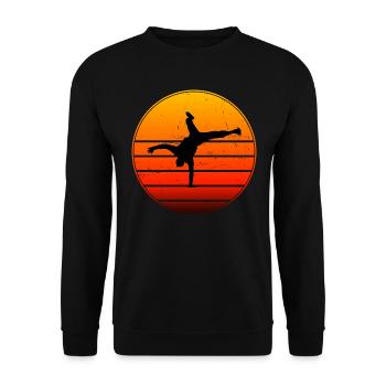 Hiphop Hip Hop Bboy Femmes Bgirl Break Dance - Sweat-shirt Unisexe - noir - Devant - Alina (178cm) & Michal (187cm)