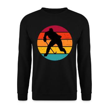 Joueur de hockey sur glace masculin Jeux de hockey sur glace - Sweat-shirt Unisexe - noir - Devant - Alina (178cm) & Michal (187cm)