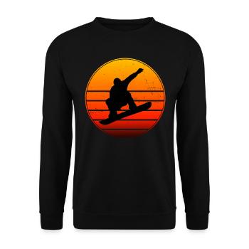 Snowboarding Women's Snowboard Snowboarder Men - Unisex Sweatshirt - black - Front - Alina (178cm) & Michal (187cm)