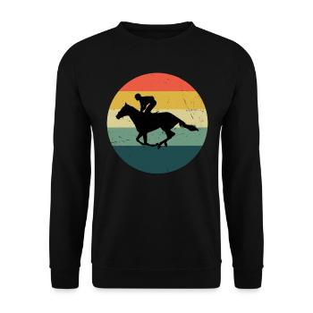 Chasse Équitation Dressage Équitation Équitation Équitation Dressage Équitation - Sweat-shirt Unisexe - noir - Devant - Alina (178cm) & Michal (187cm)