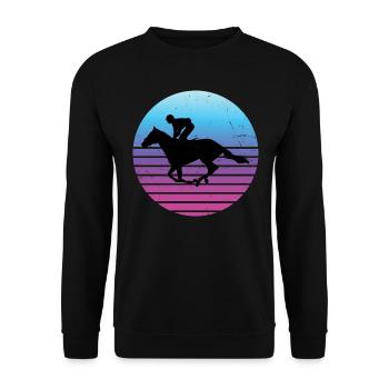 Chasse Équitation Équitation Équitation - Sweat-shirt Unisexe - noir - Devant - Alina (178cm) & Michal (187cm)
