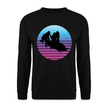 Bobsleigh track women men bobsleigh two-man bobsleigh bobsleigh - Unisex Sweatshirt - black - Front - Alina (178cm) & Michal (187cm)