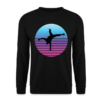 Hiphop Break Dance Hip Hop Bboy Hommes Femmes - Sweat-shirt Unisexe - noir - Devant - Alina (178cm) & Michal (187cm)